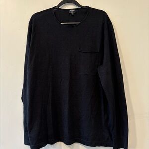 Todd Snyder Linen Shore Sweater Mens XL Black Pocket Knit Breathable